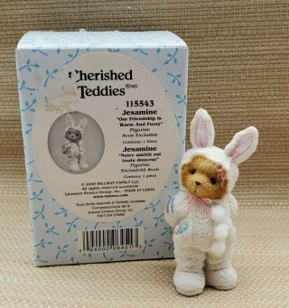 Enesco 2005 Cherished Teddies Jesamine Teddy In Bunny Suit 115543 - Box