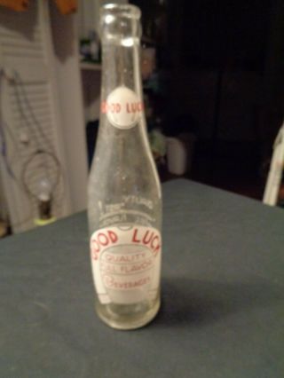 Good Luck Beverages Soda Bottle,  Greensboro,  North Carolina 1949
