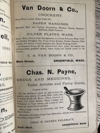 1884 Gazette Almanac Showing Both Ayers And Hoods Sarsaparilla Ads 3