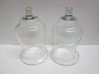 2 - Homco Home Interiors Clear Votive Cup Candle Holder Sconce Wheat Etched Crimp
