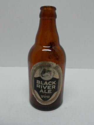 Vintage Haberle Black River Ale Bottle 12 Oz.  7 " High