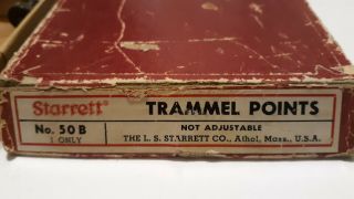 Vintage Starrett No.  50B Trammel Points Set,  Complete 2