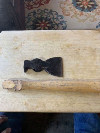 Vintage / Antique Plumb Broad Head Hatchet Carpenters Hand Axe - Nail Puller