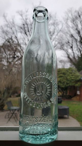 J.  Weilersbacher - Pittsburgh S.  S.  Pa Bottle - South Side - Sun Pop Embossed Slug