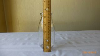 Vintage Meadow Gold Half Pint Clear Glass Milk Cream Bottle Dairy Collectible