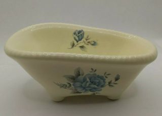 Vintage V B Athena Porcelain Mini Tub Blue Roses