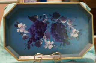Vintage Nashco Products York Metal Hand - Painted Tray 16 " X 10 "