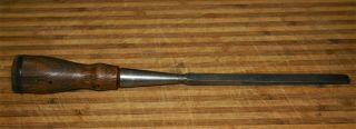 Antique T.  H.  Witherby 3/8 " Woodworking Wood Chisel Shrewsbury,  Mass.