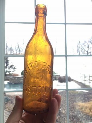 Vintage Easton,  Pa.  Seitz Bros.  Blob Top Bottle