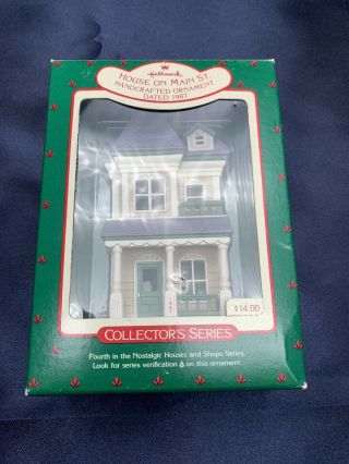 1987 Hallmark Keepsake Ornament " Nostalgic Houses And Shops " Edition 4