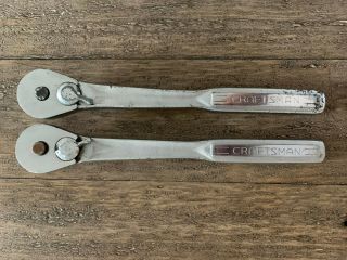 Two Craftsman Vintage 1/2 " Drive Socket Wrench 44975 Vv And 44985 V