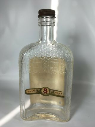 VINTAGE SEAGRAMS CANADIAN WHISKEY 1 PINT BOTTLE (EMPTY).  C 2