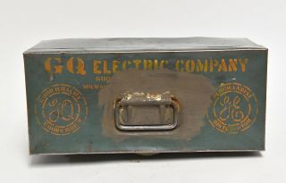 Vintage Industrial Gq Electric Company Tool Box General Electric