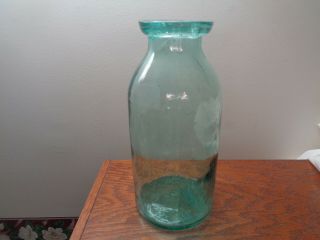 Vintage Aqua Half Gallon Ky.  G.  W.  Wax Sealer Jar