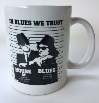 House Of Blues Brothers In Blues We Trust Chicago Coffee Cup Mug Akroyd Belushi
