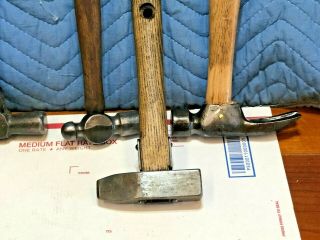 vintage claw hammer ball peen strap square head straight pein bull nose 3