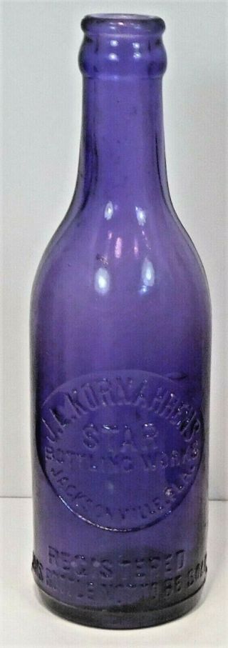 C1910 Purple - Amethyst Soda Bottle - J.  L.  Kornahren & Co,  Jacksonville,  Fla.