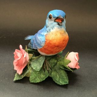 Vintage 1986 Lenox Eastern Blue Bird Fine Porcelain Garden Birds Japan