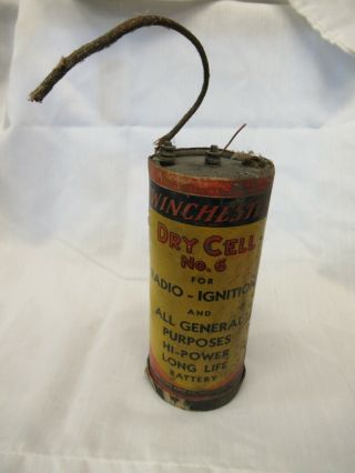 Vintage Winchester Dry Cell No.  6 Battery For Radio Ignition