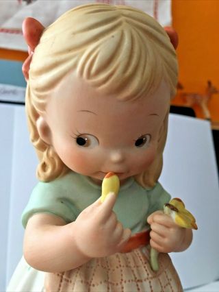 Large 9 " Enesco Memories Of Yesterday Figurine 1990 " He Loves Me " Atwell