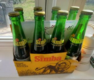 Simba Soda Coca - Cola 6 Pack Bottles And Carrier Coca - Cola Coke 70s Lion