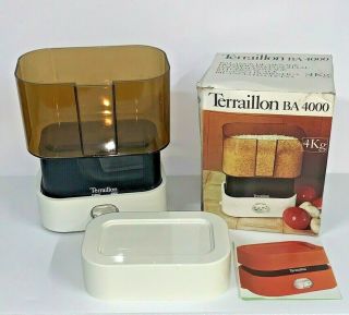 Vintage Terraillon Ba 4000 Mechanical Kitchen Scale White 1970s - Good