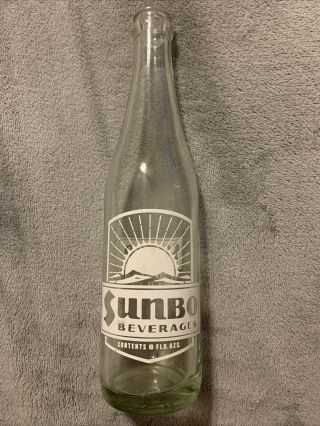 Vintage Sunbo 10oz Acl Soda Bottle By Pepsi - Cola Newnan,  Ga.  Georgia 1973