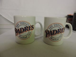 San Diego Padres - Vintage Mlb Coffee Mug Set Of 2 - Cup Tea - Tony Gwynn Sga
