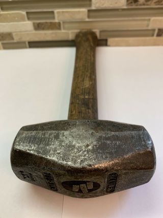 Vintage Stanley No.  780 - 3 Pound Blacksmith Drilling Hammer With Wooden Handle