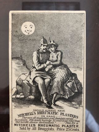 1890s Mitchells Rheumatic Plasters Medicine Advertising Card