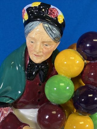 Royal Doulton No.  HN1315 The Old Balloon Seller Bone China Woman Figurine 2