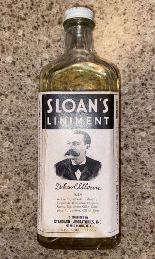 Vintage Glass Medicine Bottle Sloan 