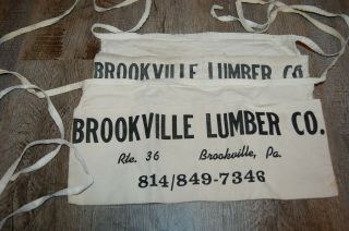 6 Vintage Nail Aprons Brookville Lumber Co Lezzer Blakes Hardware Maruca Lumber