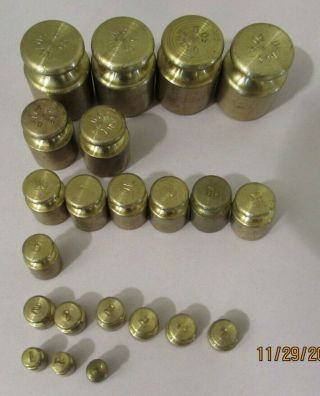 Ohaus Calibration Weights Brass 320 Grams 22 Weights For Scales And Balances
