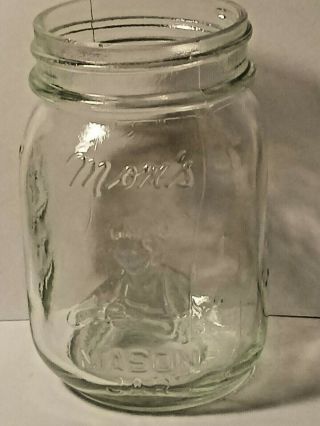 Mom’s Mason Jar Pint No Lid Home Products Columbus Ohio Vintage Glassware Glass