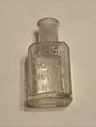 Larkin Soap Co Buffalo Ny Clear Embossed Glass Bottle