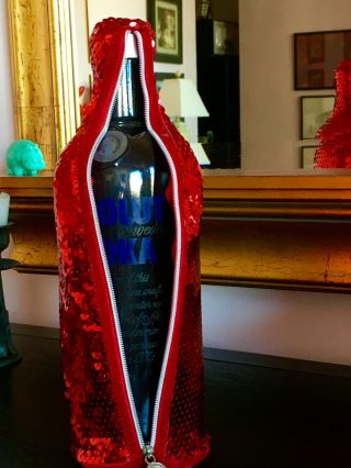 Absolut Vodka Limited Edition Bottle Cover 750 Ml Red Sequins,