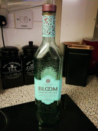Empty Bloom Gin Bottle