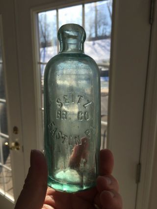 Vintage Easton,  Pa Seitz Br.  Co.  Slug Plate Mug Base Hutchinson Bottle
