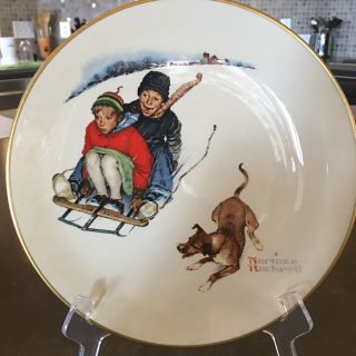 Norman Rockwell 1972 Four Seasons 4 Plate Set Limited Edition