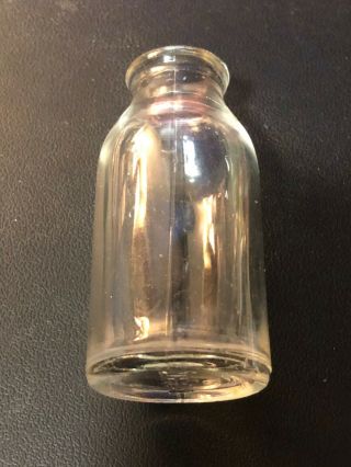 Vintage Small Clear Medicine Pill Bottle Upjohn Embossed Kalamazoo Mi
