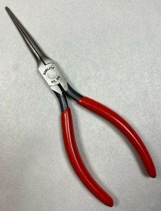Vintage Xcelite Tools No.  56 Long Needle Nose Pliers Tool With Red Grips Usa