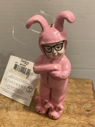 Dept.  56 A Christmas Story Ralph In Pink Bunny Suit Ornament 4” With Tag