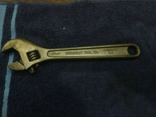 Vintage Crescent Tool Co.  12 " Adjustable Wrench (p) Made In Jamestown,  Ny