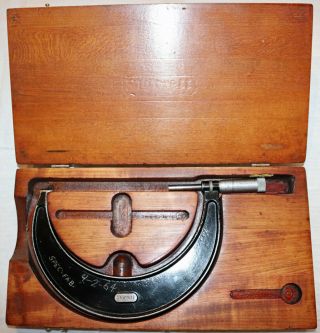 Vintage Starrett Micrometer No.  436 5 " To 6 "
