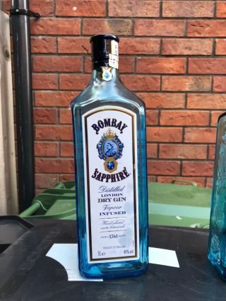 Empty Bombay Sapphire Gin Bottles.  £3.  75 Ea