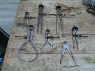 Vintage Calipers Measuring Tools Moore And Wright Dividers