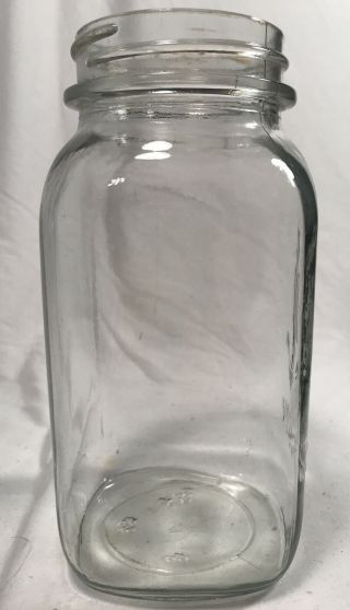 ANCHOR Hocking marking Mason Jar 1 Quart square glass canning regular top 3