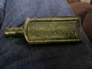 Antique Bottle The Piso Company Hazeltine & Co - 5 " - Green - Glass - Embossed