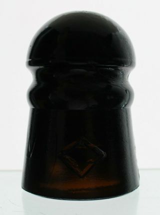Root Beer Amber Cd 102 Diamond Glass Insulator